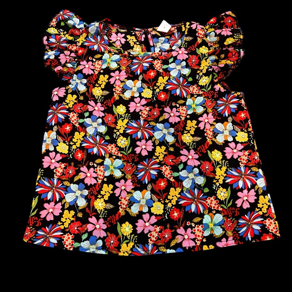 NEW Girls Flutter Sleeve Blouse (7)